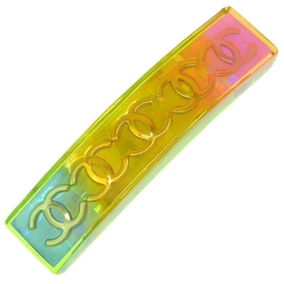 CHANEL COCO Mark Valletta A08684 Rainbow vintage multicolor/gold plastic